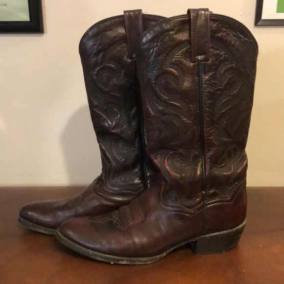 Dan Post Vintage Leather Cowboy Boots - Picture 1 of 6